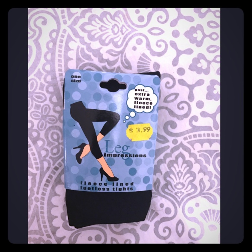 Fleece Lined Footless Tights