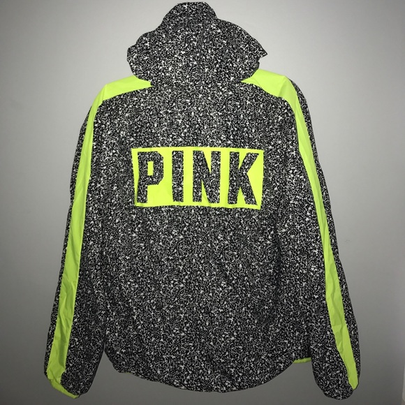 ❌SOLD❌ VS PINK Neon Yellow Anorak Windbreaker - Picture 2 of 2