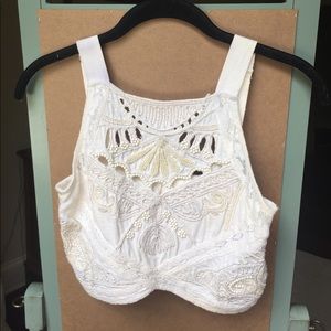 Free people beaded crop top
