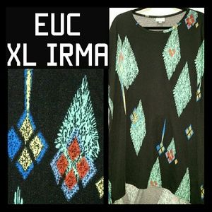 EUC LuLaRoe XL Irma hi-lo tunic CROSS POSTED