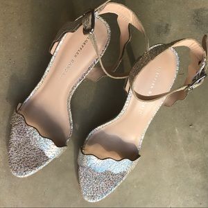 PRICE DROP!! Loeffler Randal silver kitten heels