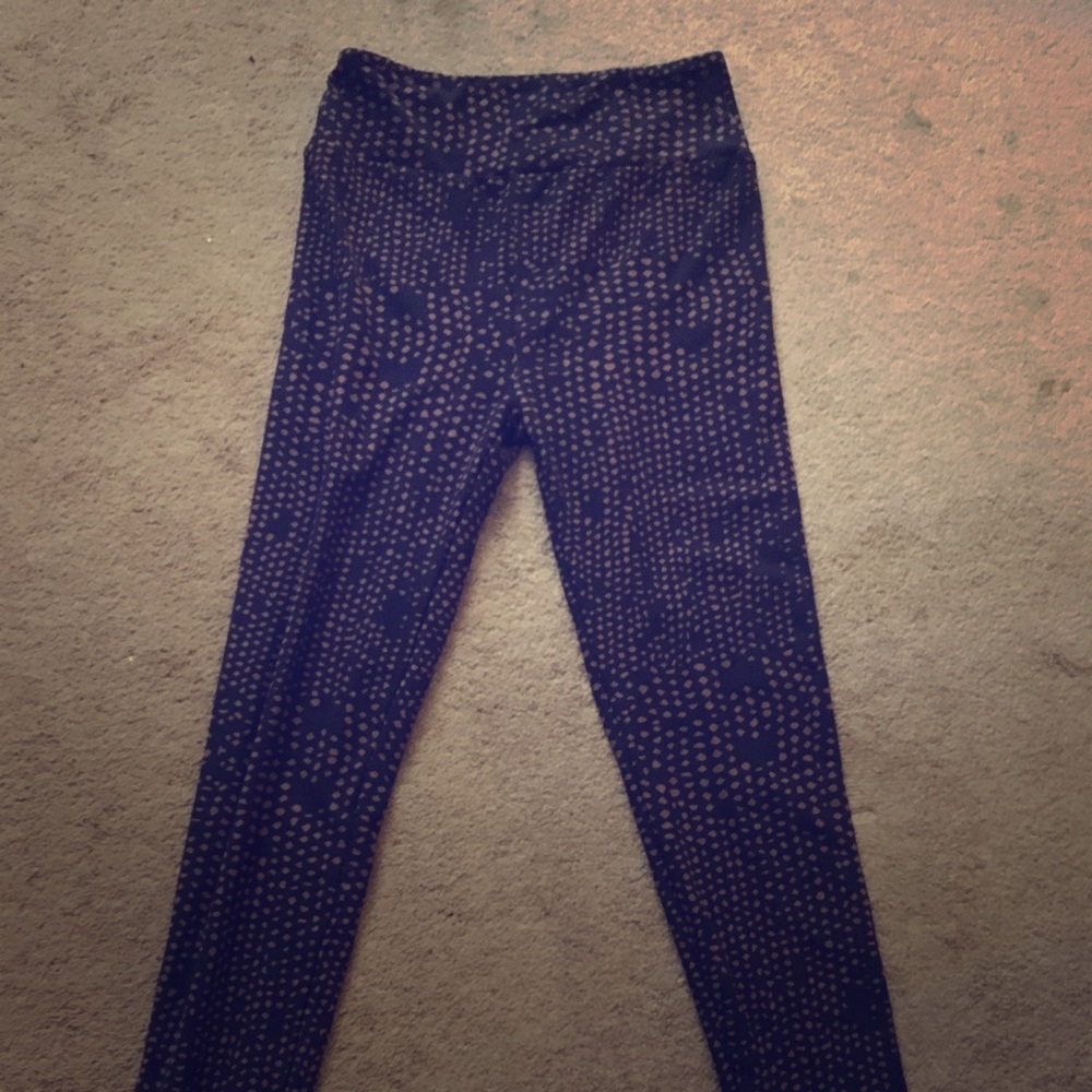 Purple and black  Geometric Print Leggings