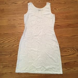 Calvin Klein White Sequin Tank Dress