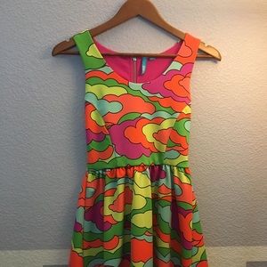 Groovy Neon Sleeveless Dress