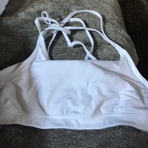 White athleta sports bra