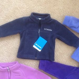 Kids Columbia fleece zip up jackets. NWT