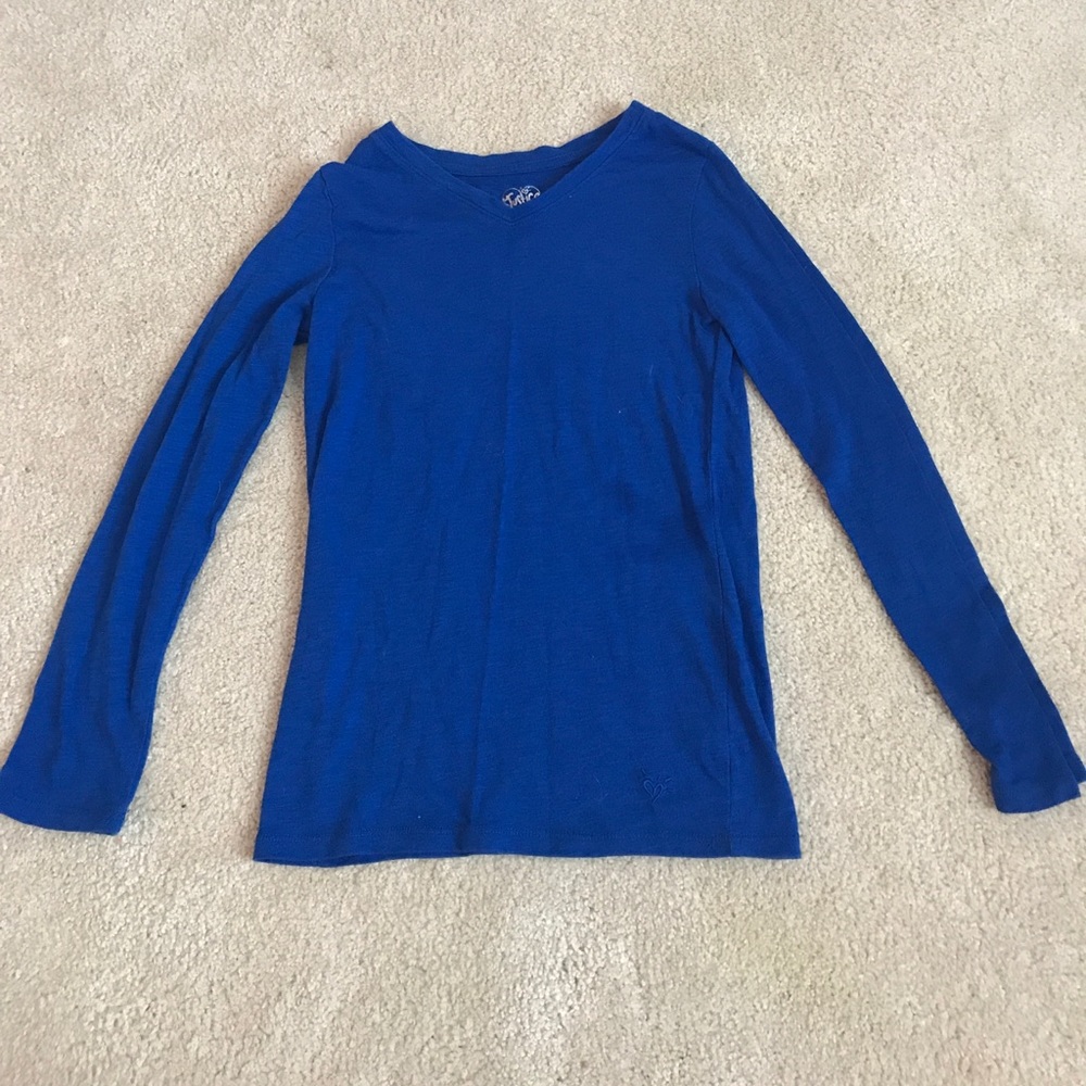 Blue Justice Plain Long Sleeve Tee
