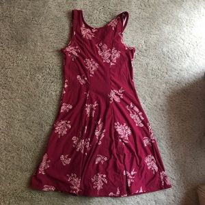 Pink and white flower dress size xs