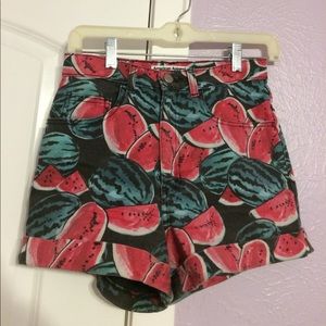 American apparel high waisted watermelon shorts