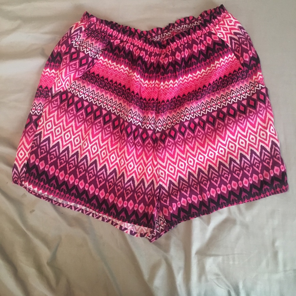 Polyester print shorts