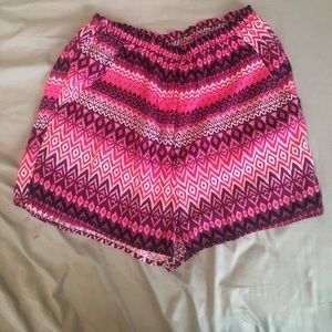 Polyester print shorts