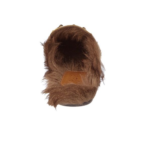 Gucci Princetown Embroidered Leather Slipper GOLD - Picture 4 of 5