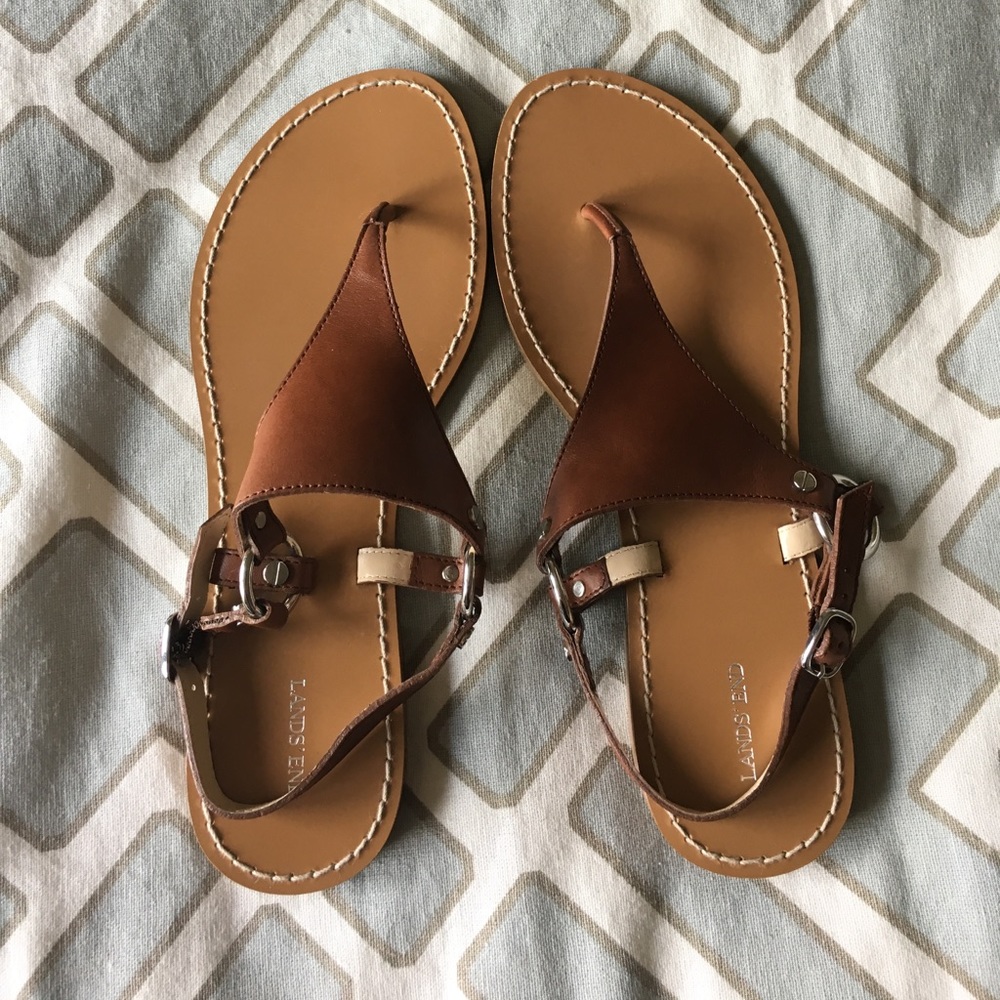 Brown sandals, never worn