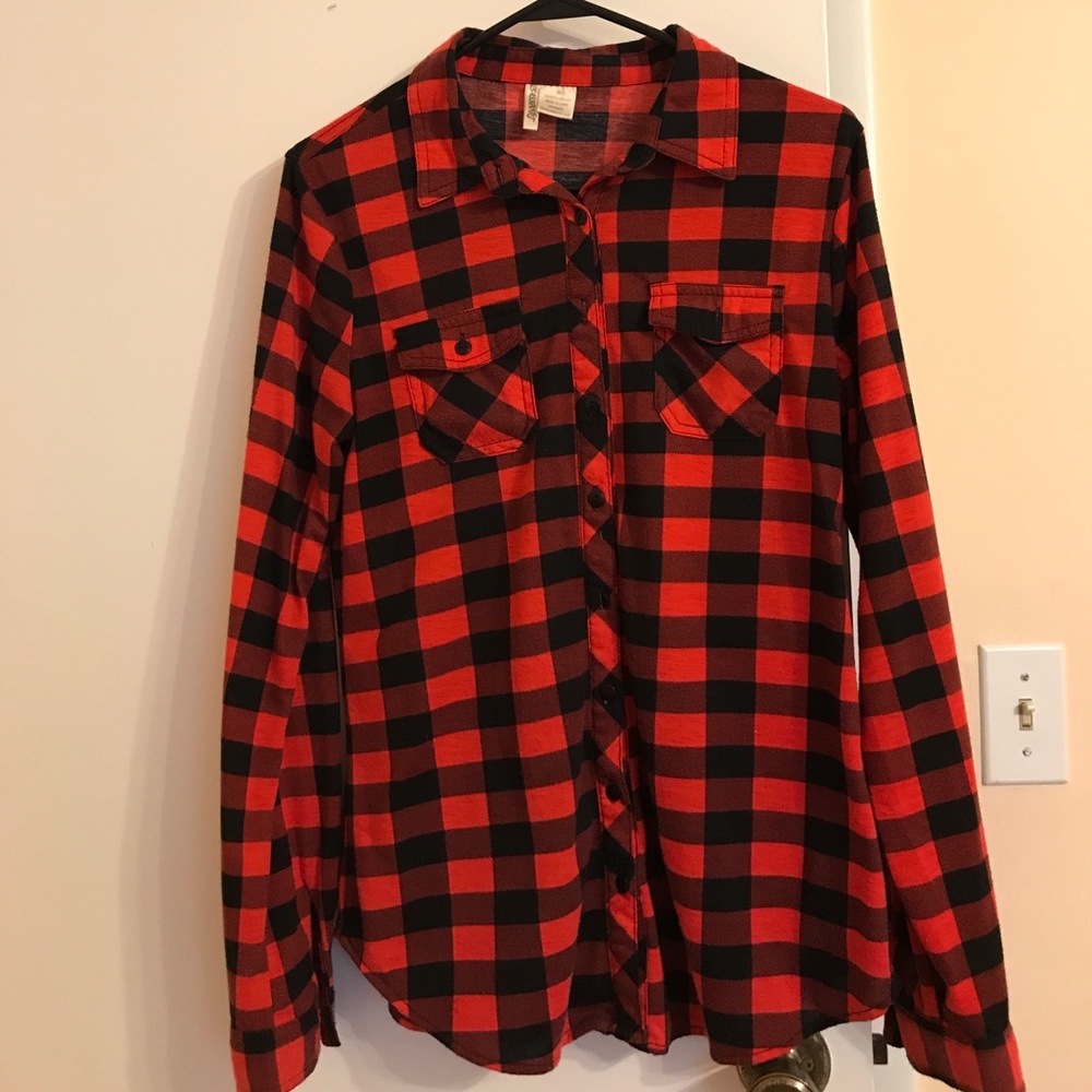 Black and red flannel