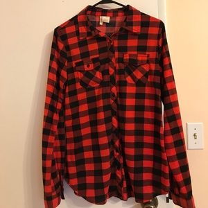 Black and red flannel