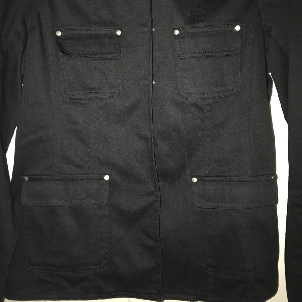 Black Button Down Jacket/Blazer - Picture 2 of 6