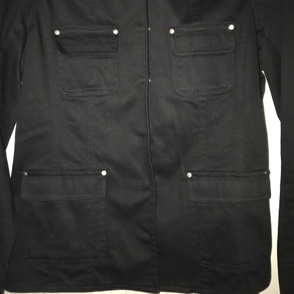 Black Button Down Jacket/Blazer - Picture 2 of 6