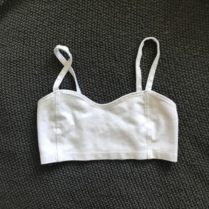 White Brandy Melville Caged Back Bralette
