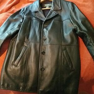 Black leather Eddie Bauer jacket