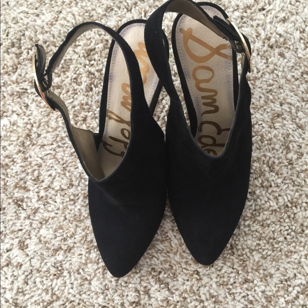 Sam Edelman slingback black booties