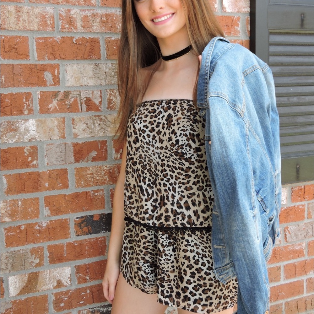 Cheetah Print Romper
