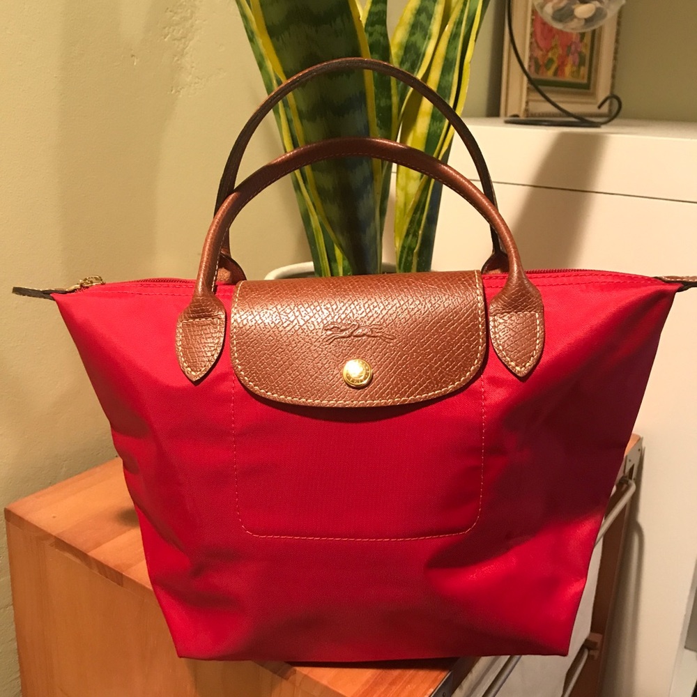 Longchamp Mini Le Pliage in red