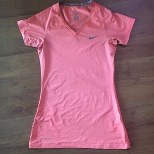 Coral Nike Dri-Fit workout shirt