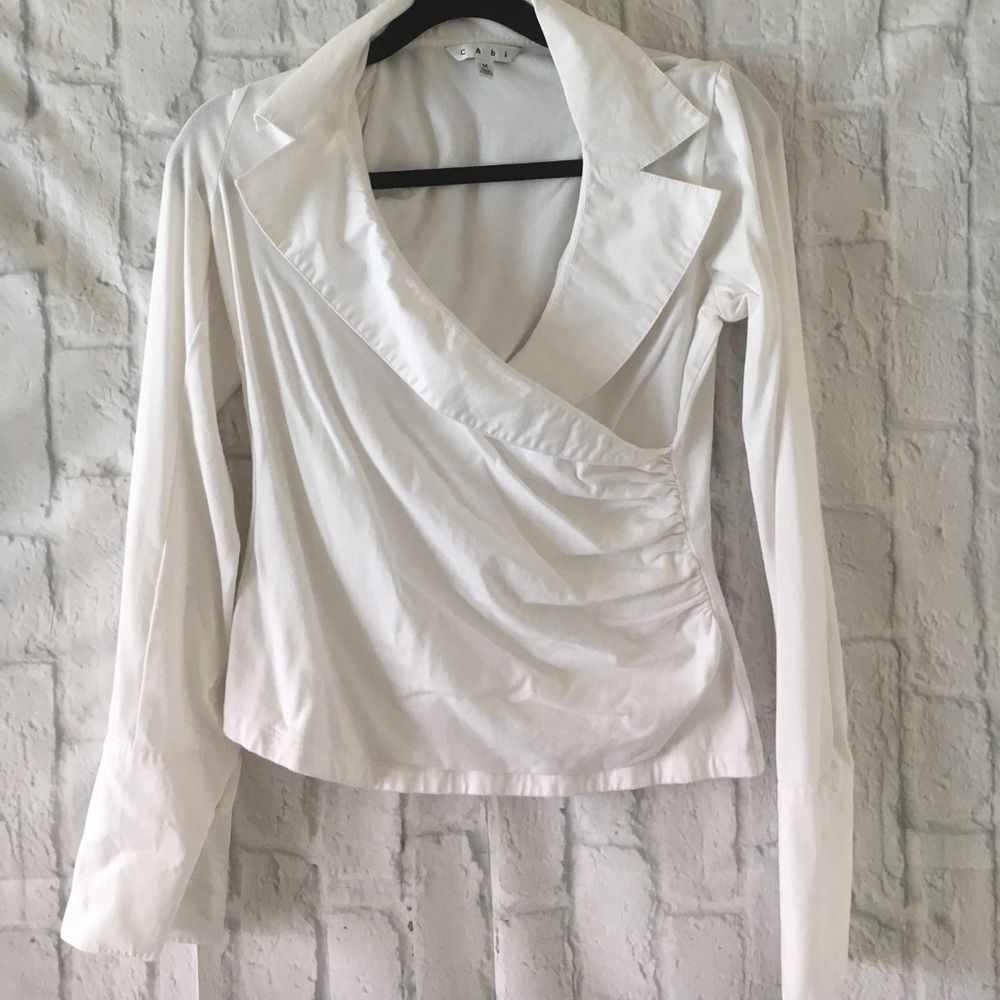 White long sleeve top