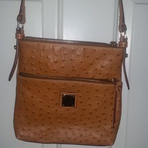 Dooney & Bourke Tan Ostrich Skin Purse - Like New