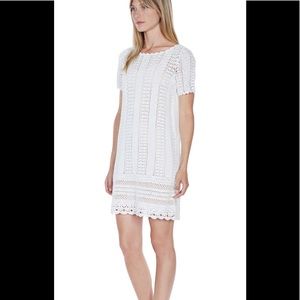 Joie white crochet dress
