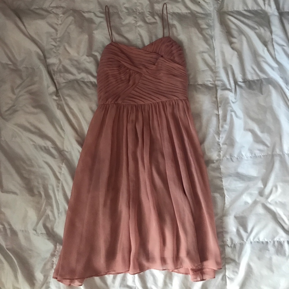 rippled pink dress