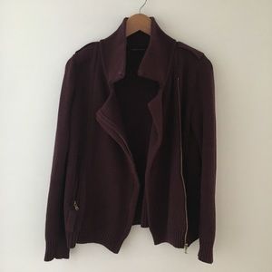 Knitted Jacket in Maroon