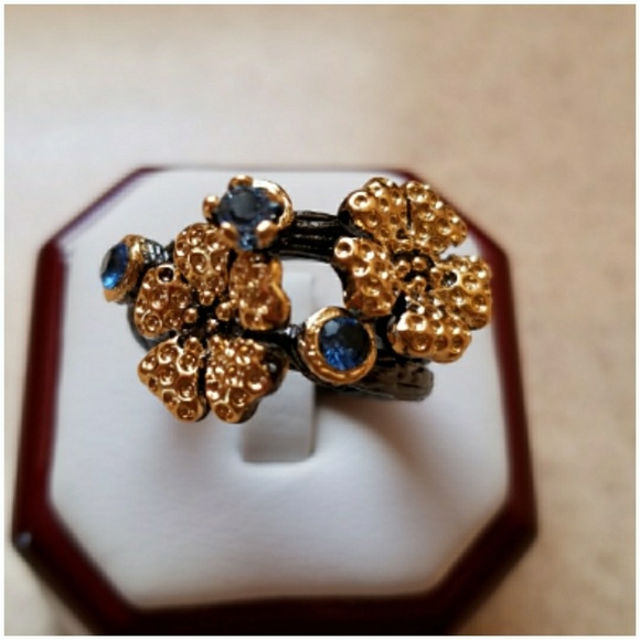 Genuine 1ct Blue Sapphire Ring Size 8.75