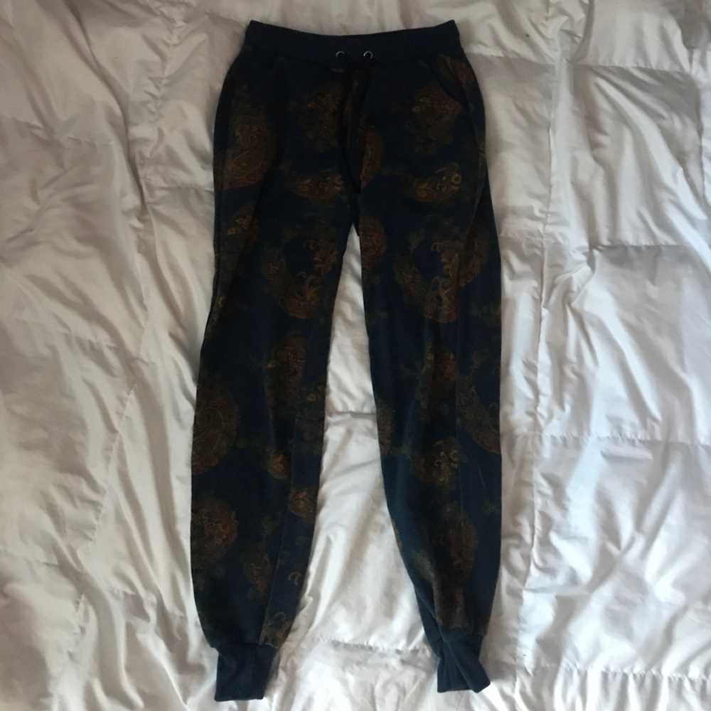 paisley patterned joggers