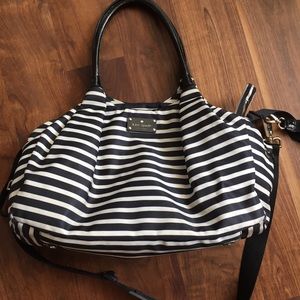 Kate Spade "Stevie" diaper bag B&W stripe