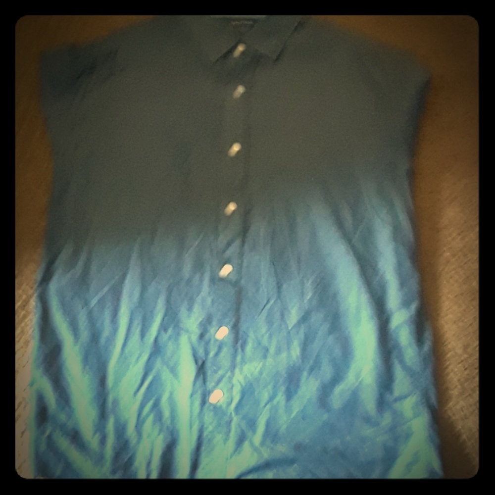 Blue button up