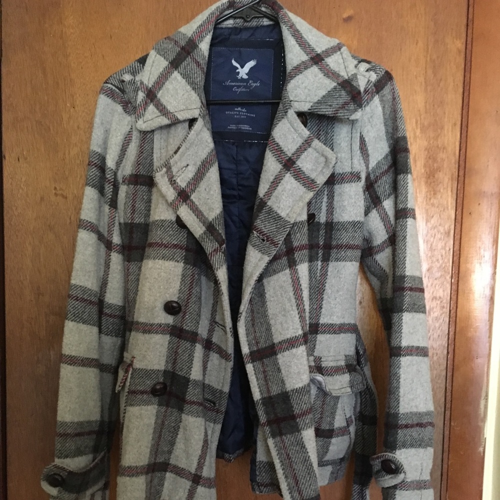 Plaid Winter Pea-Coat
