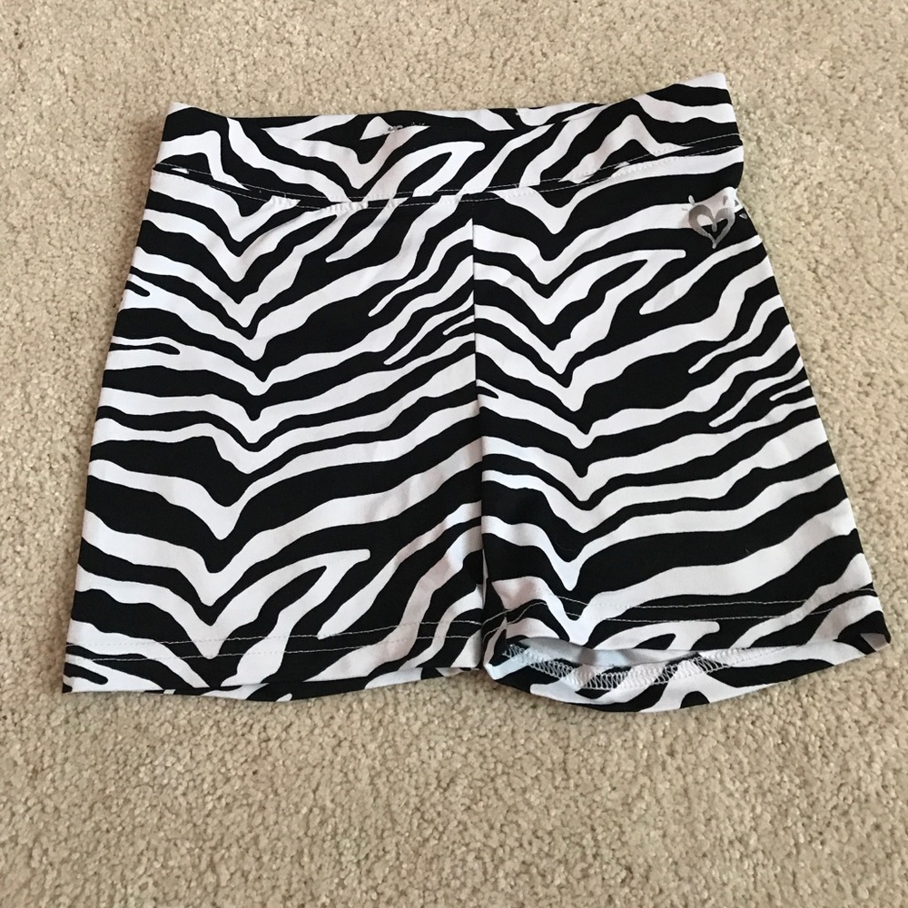 Justice Black and White Zebra Spandex