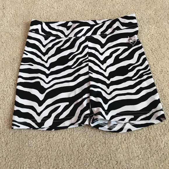 Justice Black and White Zebra Spandex - Picture 1 of 3