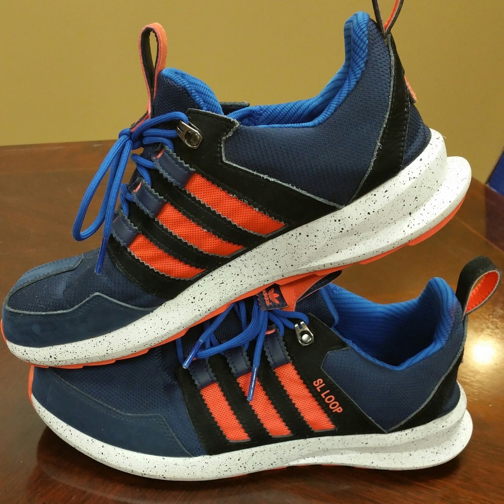 Men's Adidas SL Loop Blue and Orange size 10
