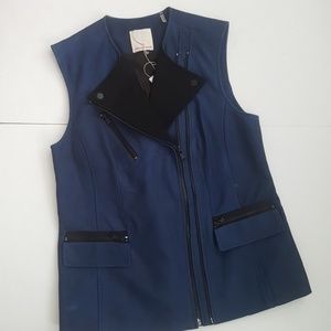 Rebecca Taylor Cobalt Blue Lamb Leather Vest