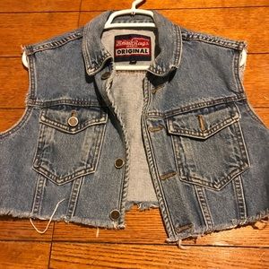 Blue jean vest jacket