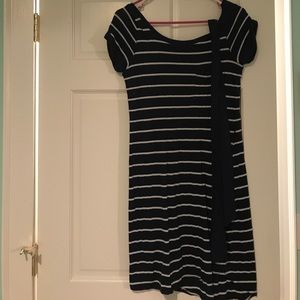 Splendid Navy/White Horizontally-Striped Dress