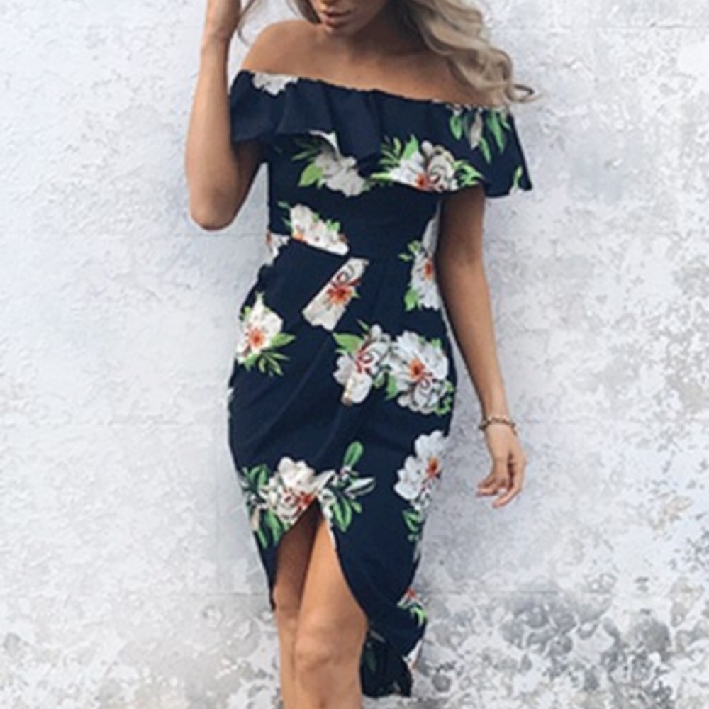Off the shoulder floral dress