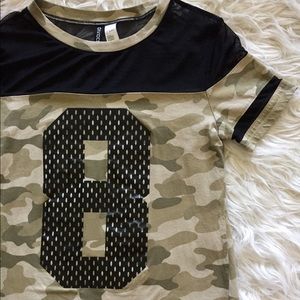 H&M Camo Print w/ Mesh Dress