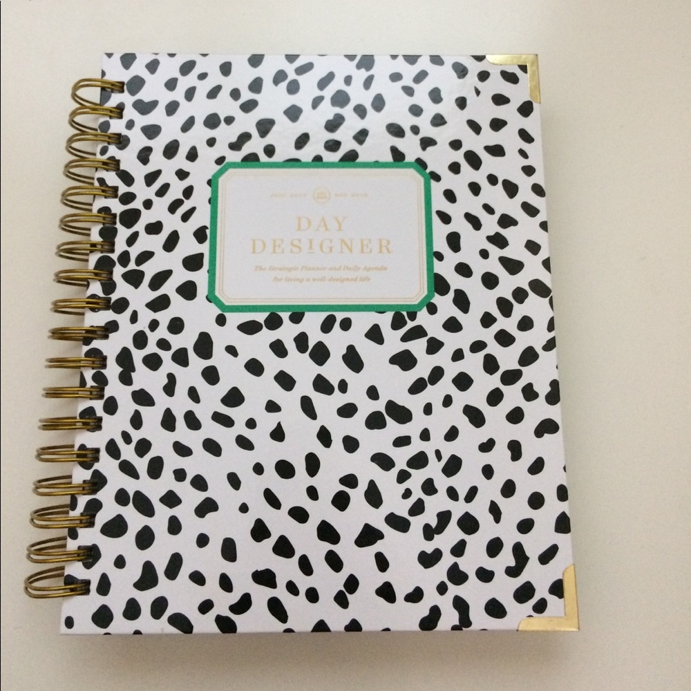 Midyear 2017 Day Designer Planner: Black Spotty