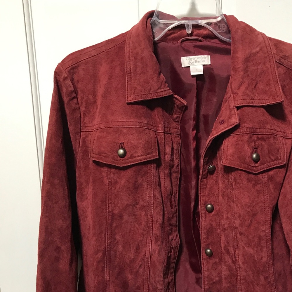 Suede, burgundy jacket