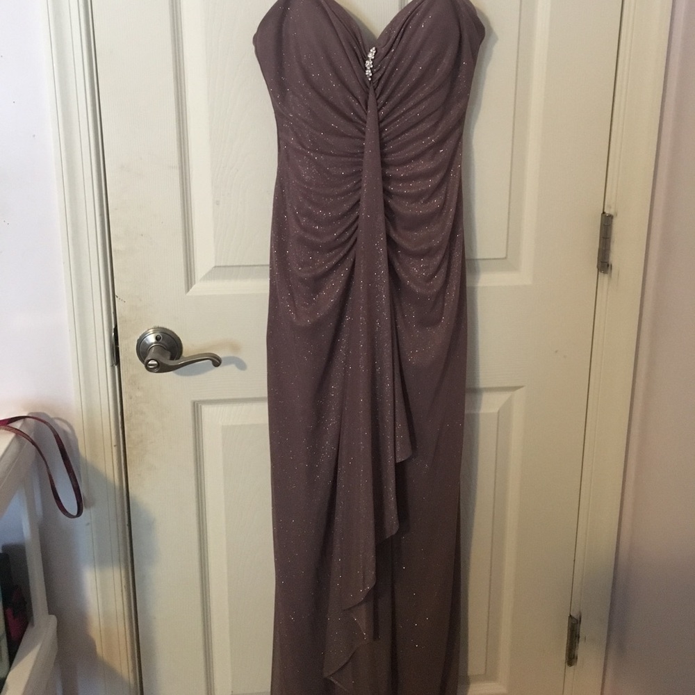 Long Taupe Formal Dress/Prom Dress