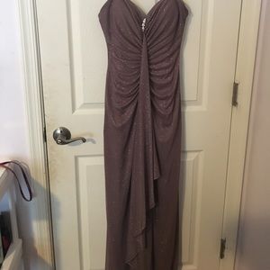 Long Taupe Formal Dress/Prom Dress