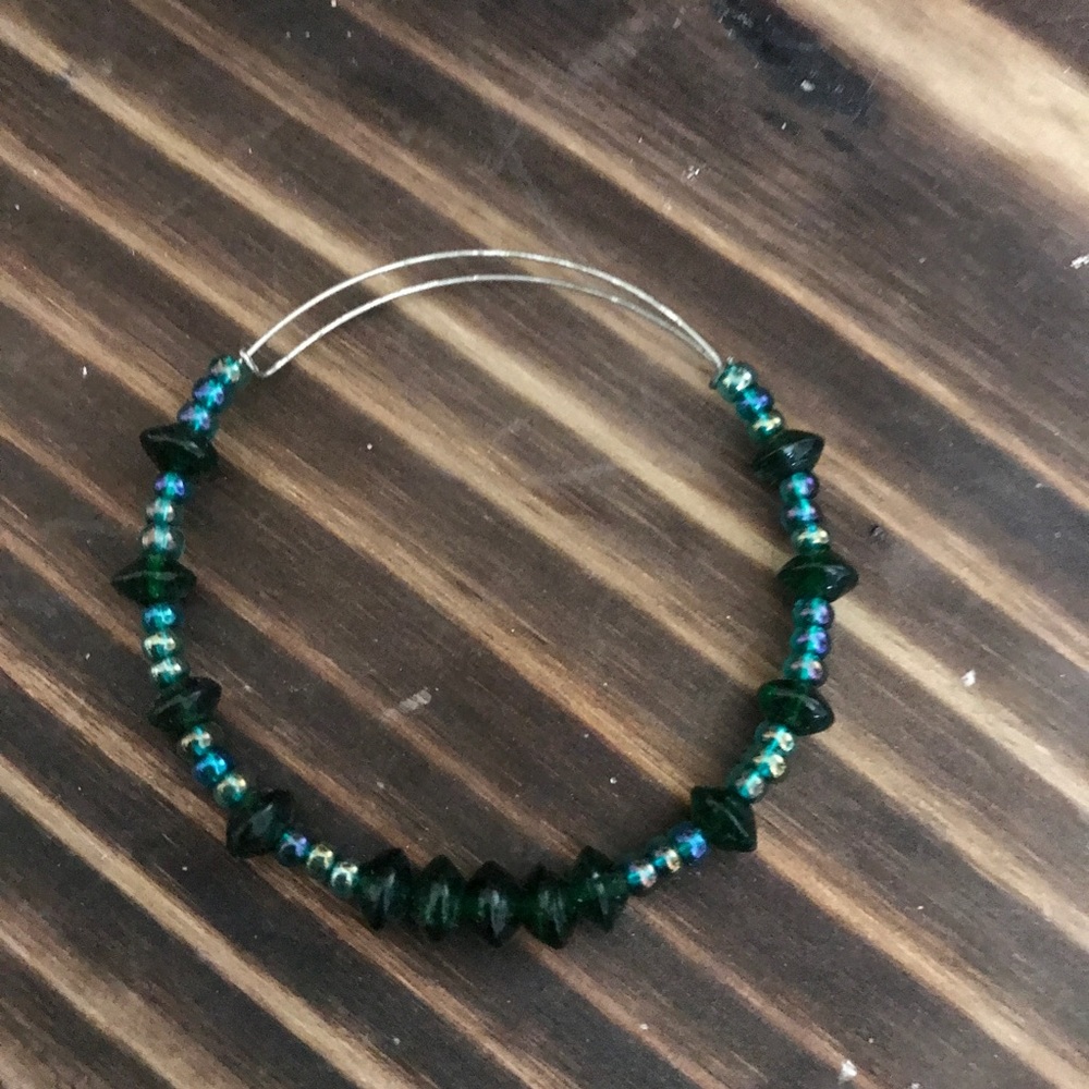 Blue Beaded Alex and Ani bracelet